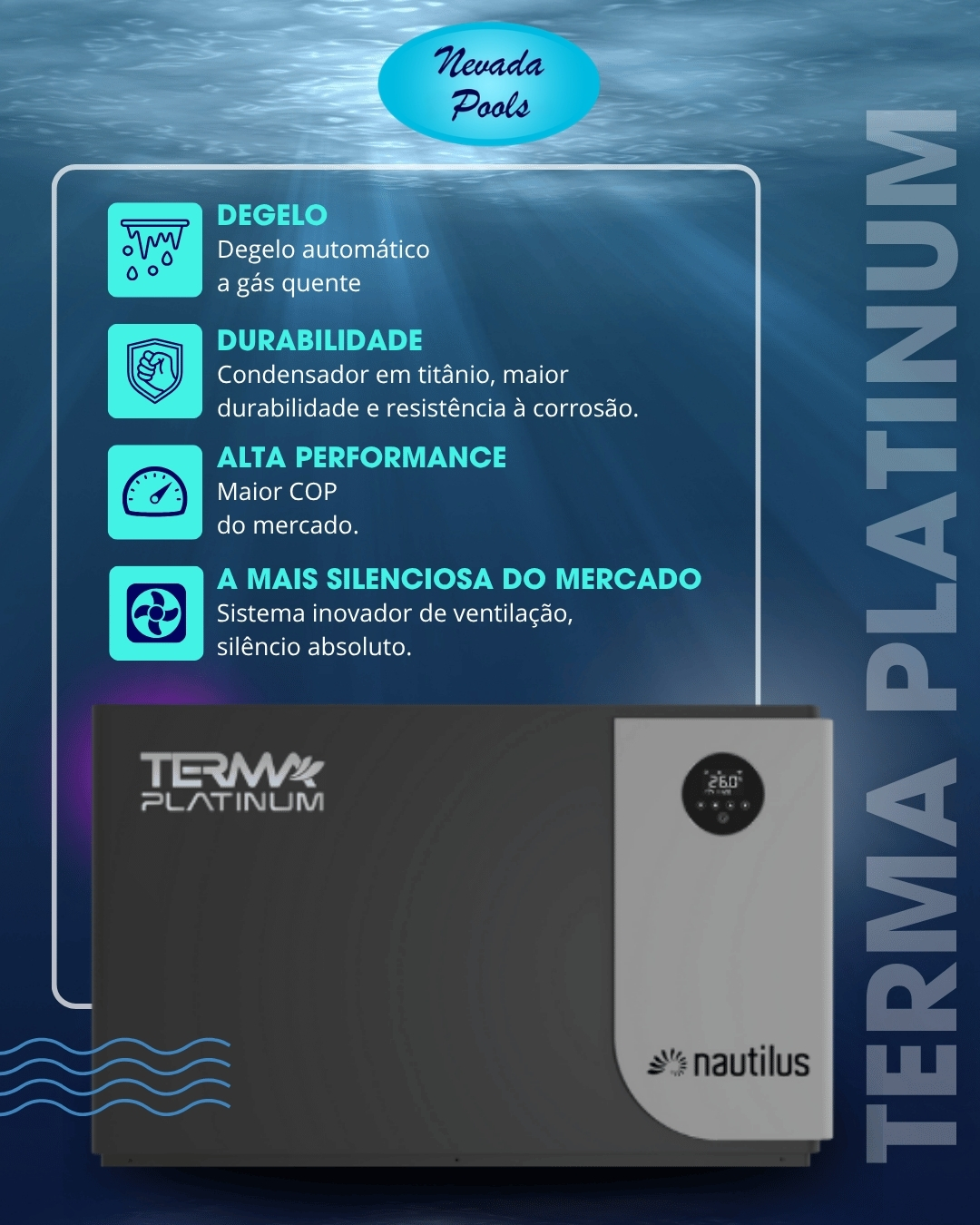 Trocador de Calor Nautilus Terma Platinum - Nevada Pools
