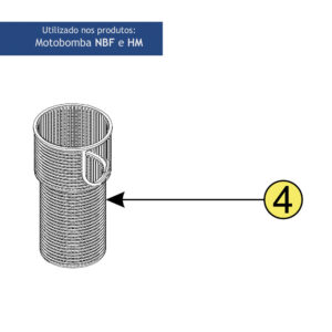 CESTO PARA PRÉ-FILTRO DA MOTOBOMBA - NAUTILUS