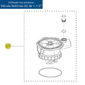 PARTE DE BAIXO DA VÁLVULA PARA FILTRO - NAUTILUS